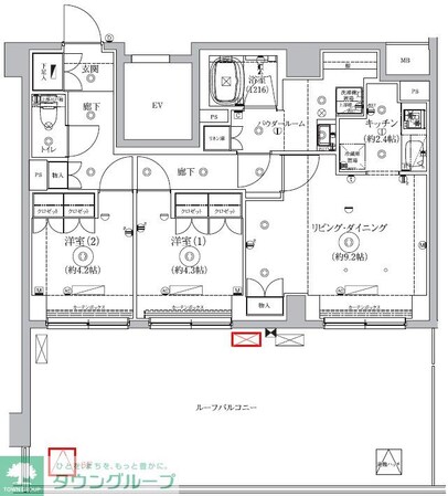 GENOVIA北池袋skygardenの物件間取画像